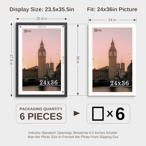24x36 Poster Frame Set of 6 (6 Count)