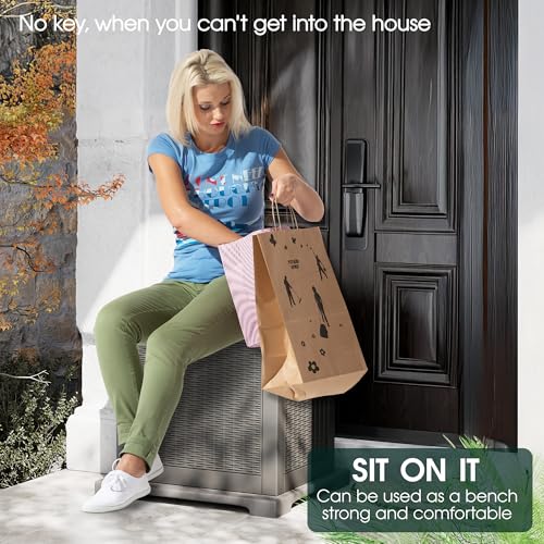 30 Gallon Outdoor Storage Box Waterproof Deck Box for Patio