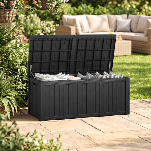 230 Gallon Outdoor Storage Box Waterproof Deck Box for Patio