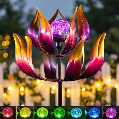 Solar Wind Spinners Outdoor for Yard and Garden