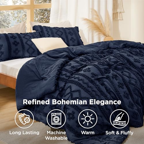 Tufted Boho Comforter Set King Size