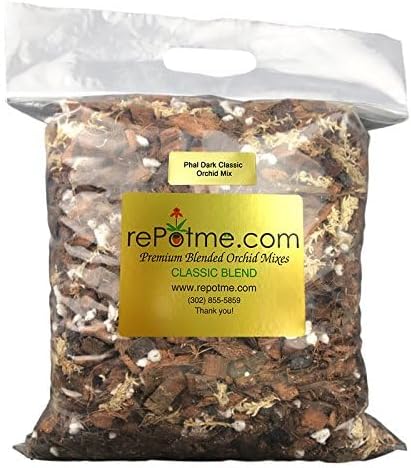 rePotme Orchid Potting Mix, Phalaenopsis Dark Classic Orchid Mix (Mini Bag) - Hand Blended in The USA