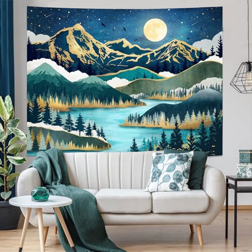 Mountain Moon Tapestry