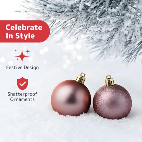 36 Pieces Champagne Christmas Ornaments Set