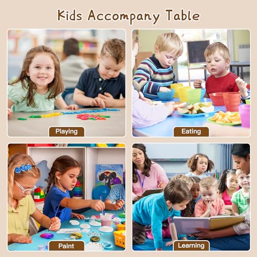 Kids Study Table and 4 Chairs Set