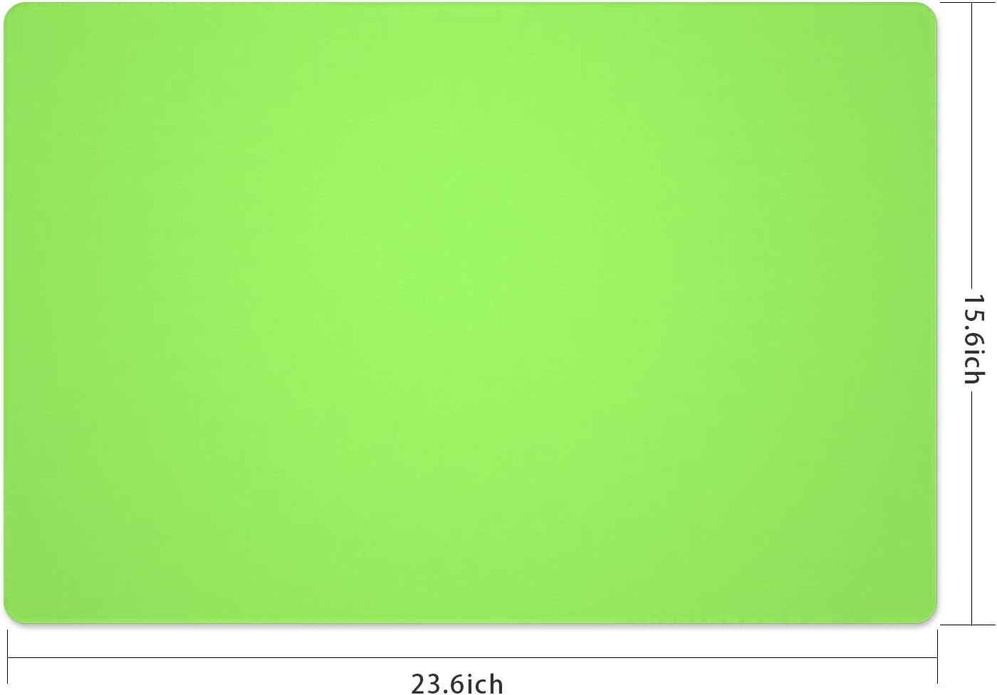 Silicone Placemats, Food-Grade Non-Slip Waterproof, Dining, Stain Resistant, Countertop Protector, Kitchen Counter Mat, Heat Resistant, Baking mat Dishwasher Safe (23.6"×15.7"-2pack, Green)