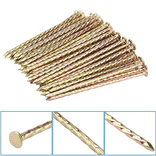 120 PCS 6 Inch Spiral Metal Galvanized Landscape Spikes (120 Count)