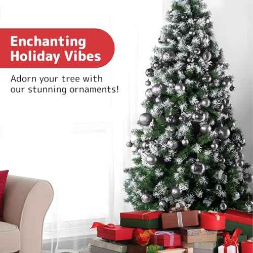 36pc Silver Christmas Ornaments Set