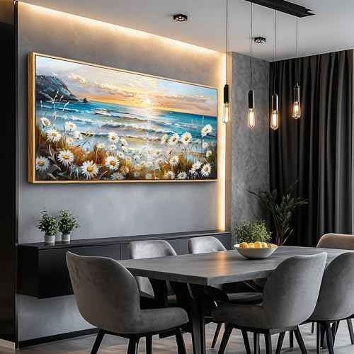 Large Canvas Wall Art For Restaurant Wall Decor For Living Room Farmhouse Bedroom Office Decor Flowers Marine Landscape Painting Print Modern Artwork Home Decoration Easy Hanging 30x60 In