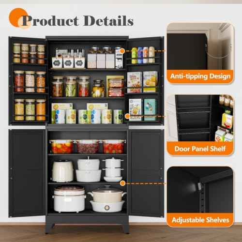 74.8" Tall Metal Food Cabinet