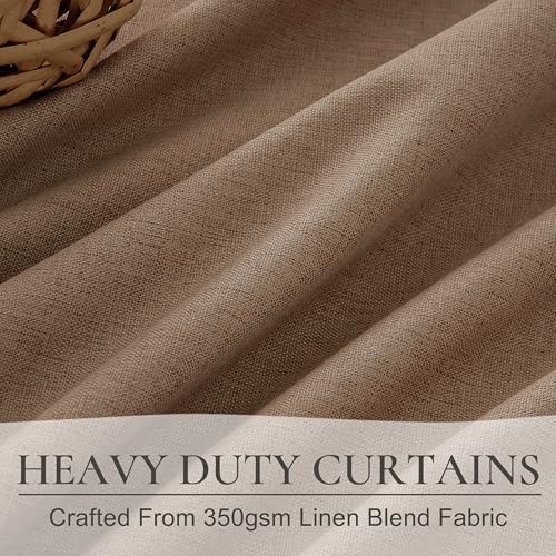 Curtains 60 Inch Length Wide Pinch Pleated Black Out Curtain 84 Inch Long for Living Room (2 Count)