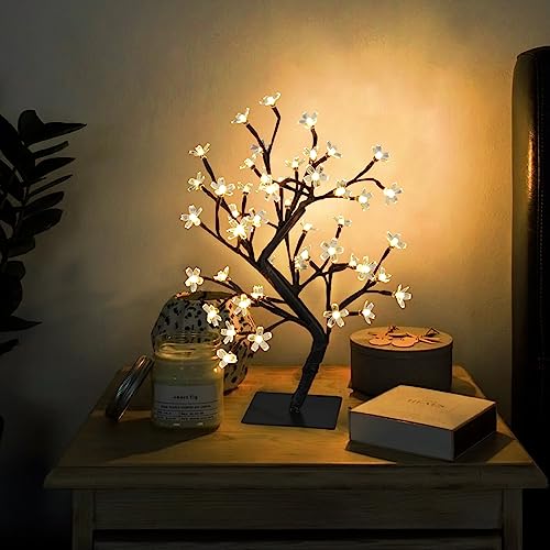 17.5 Inch Lighted Cherry Blossom Tree