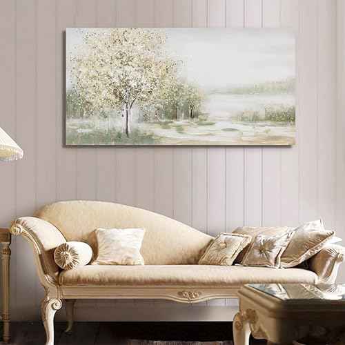 Green Wall Art Canvas Wall Art Decor Spring Scene Nature Landscape Wall Painting Decorations Artwork Wall Art Prints Pictures For Room Living Room Bedroom Office Decor 20x40 Inch