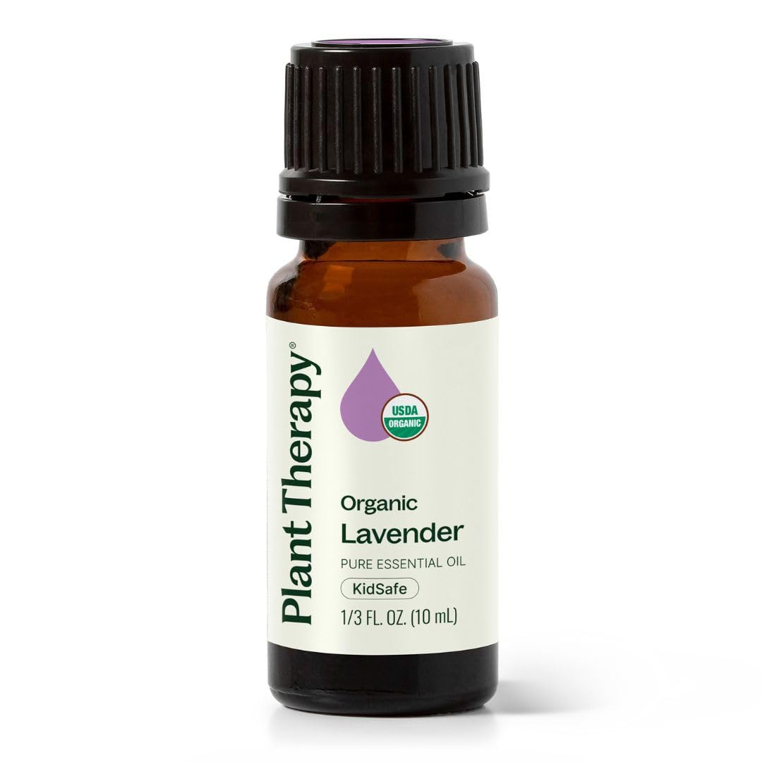 Plant Therapy Organic Lavender Essential Oil 100% Pure, USDA Certified Organic, Undiluted, Natural Aromatherapy, Therapeutic Grade 10 mL (1/3 oz)