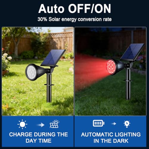 Solar Lights Outdoor Waterproof Flag Spotlights 6 Pack (6 Count)