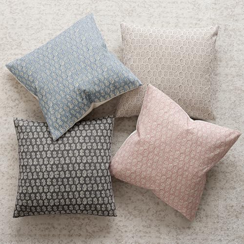 Decorative Floral Print Throw Pillow Covers 22×22 Light Pink (2 Count)