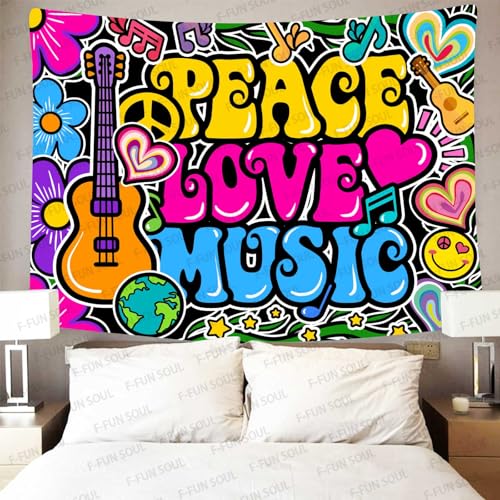 Peace Love and Music Tapestry