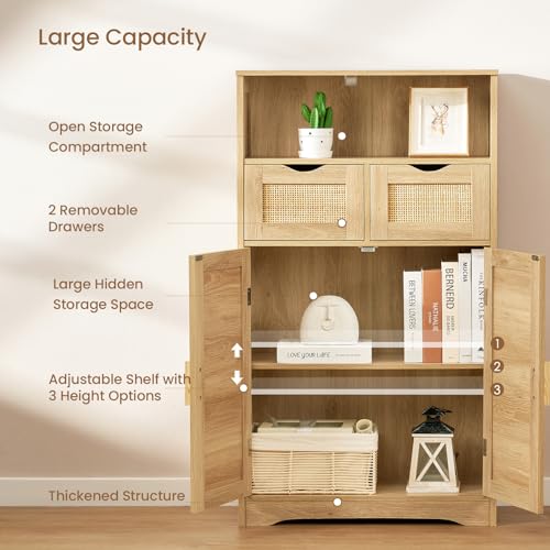 Bathroom Storage Cabinet with 2 Drawers