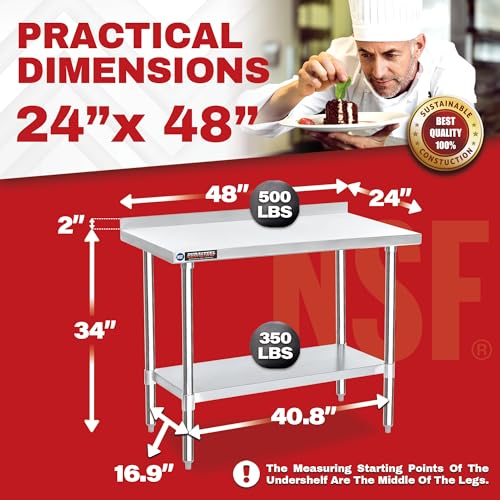NSF Commercial Kitchen Table