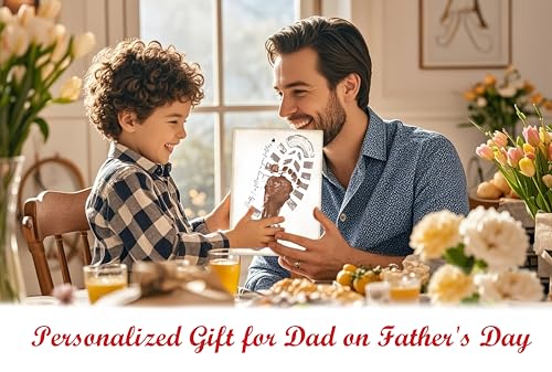 Daddy I'm Following In Your Footsteps Footprint Keepsake Making Sign with Stand 9x12"