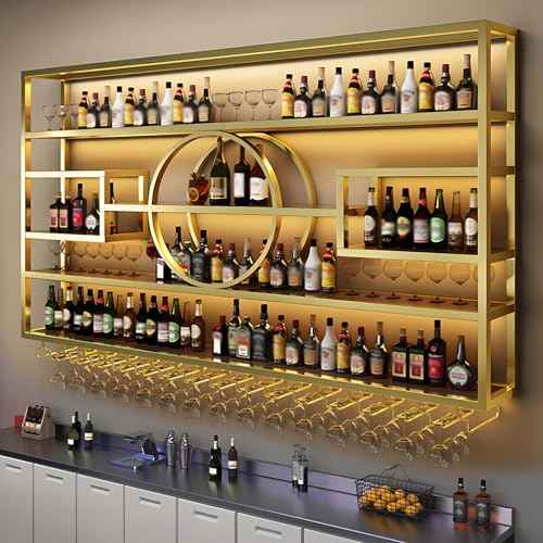 63in Large Wall Mounted Wine Rack
