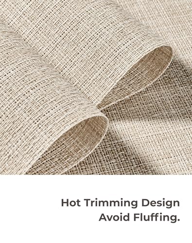 Woven Vinyl Beige Placemats Set of 6 (6 Count)