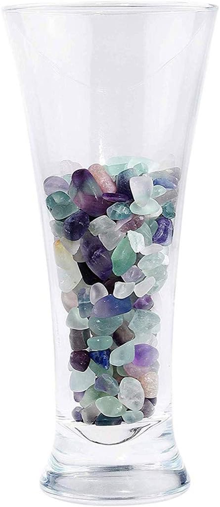 WAYBER Decorative Crystal Pebbles, 1 Lb/460g (Fill 0.9 Cup) Natural Quartz Stones Aquarium Gravel Sea Glass Rock Sand for Fish Turtle Tank/Air Plants Decoration