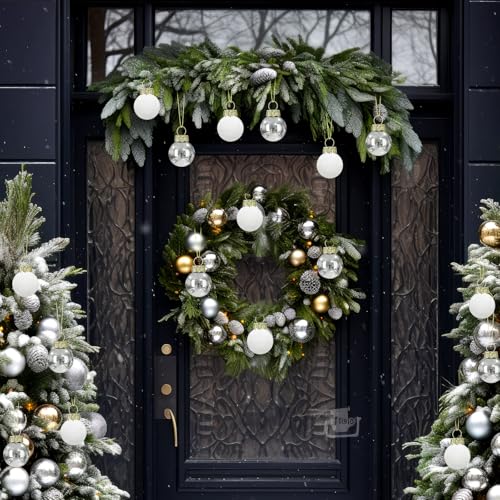 32 Pcs 1'' Mini Glass Christmas Ornament (32 Count)