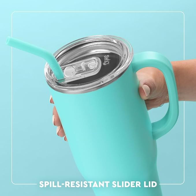 Swig Life 40oz Mega Mug, 40 oz Tumbler with Handle and Straw, Cup Holder Friendly, Dishwasher Safe, Extra Large Insulated Tumbler, Stainless Steel (Cookie Jar)