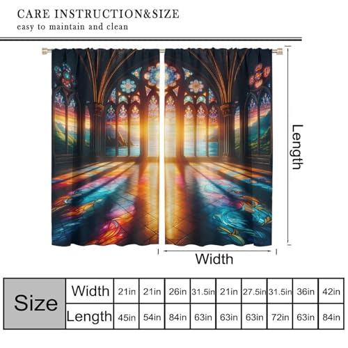Stained Glass Curtains (2 Count)