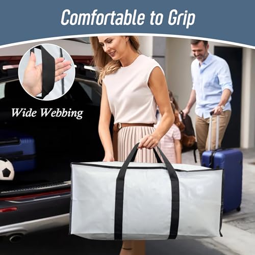 12 Pack Extra Heavy Duty Large Moving Bags with Strong Zipper (12 Count)