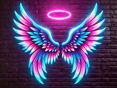 Blacklight Tapestry Angel Wings Wall Art 59 x 78 Inch