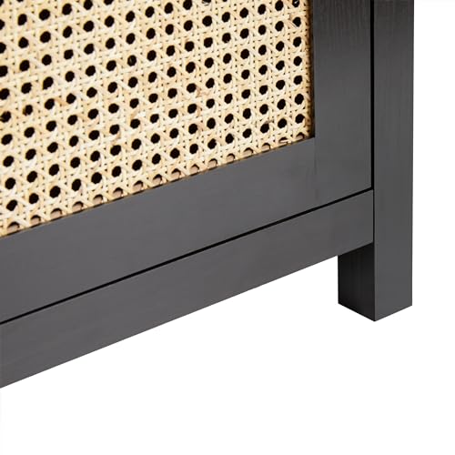 Sasha 2 Door Sideboard Buffet with Arched Rattan Panels