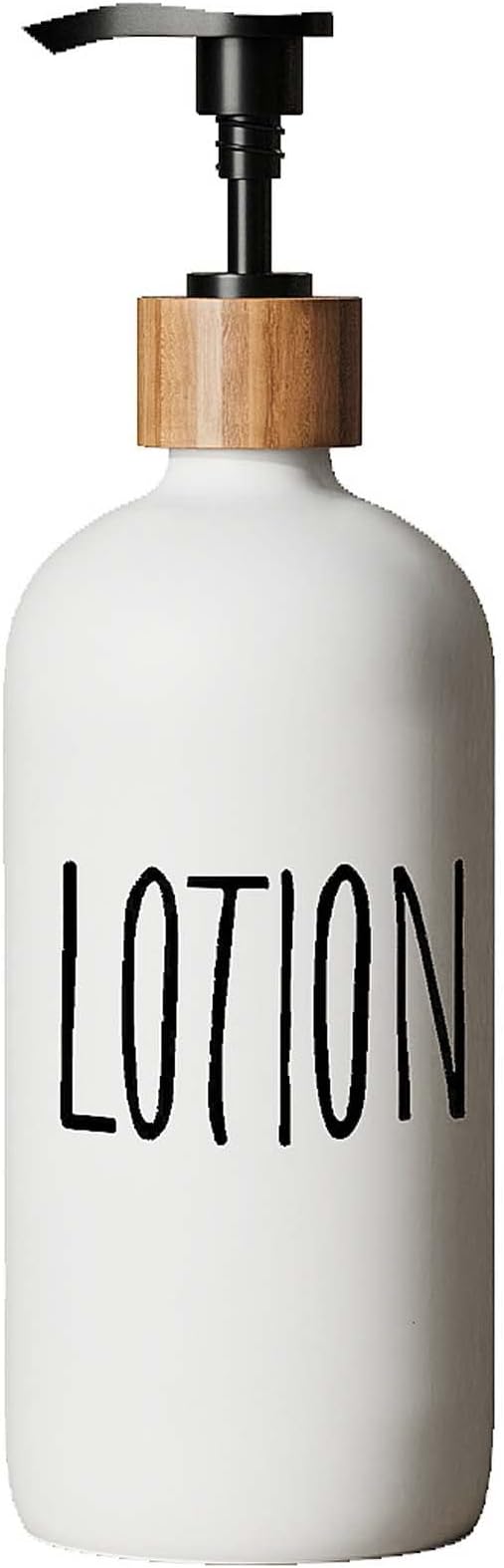 Glass Lotion Dispenser,Refillable Matte Black Hand Lotion Dispenser Suitable for Bedroom,Body or Hand Lotion Bottle Rustic Bedroom Decor