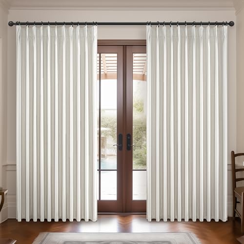 Curtains 60 Inch Length Extra Wide Pinch Pleated Black Out 90 Inch Long for Living Room