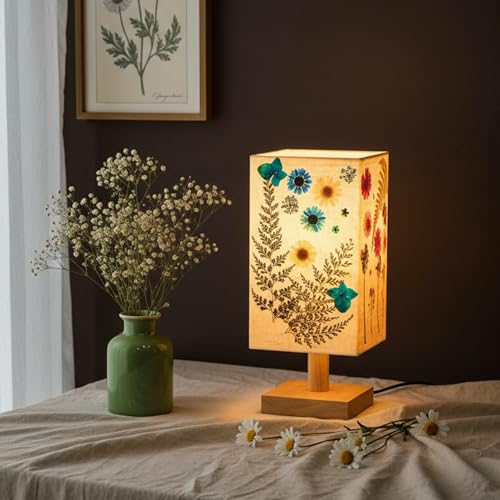 Pressed Flower Vintage Table Lamp