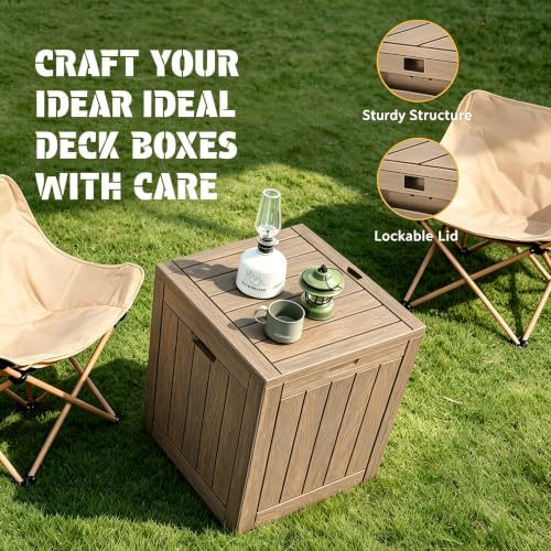 33 Gal Outdoor Storage Box Waterproof Lockable