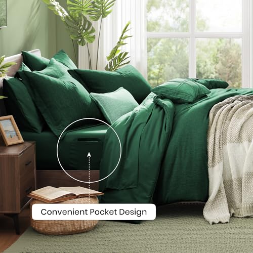 Full Size Comforter Set 7 Pieces Emerald Green Bed in a Bag