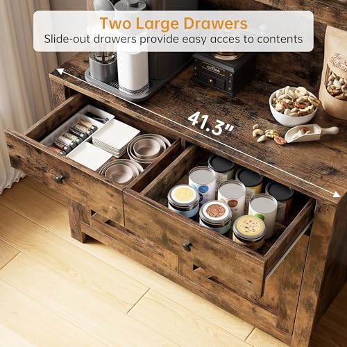 Kitchen Pantry Cabinet with Microwave Stand