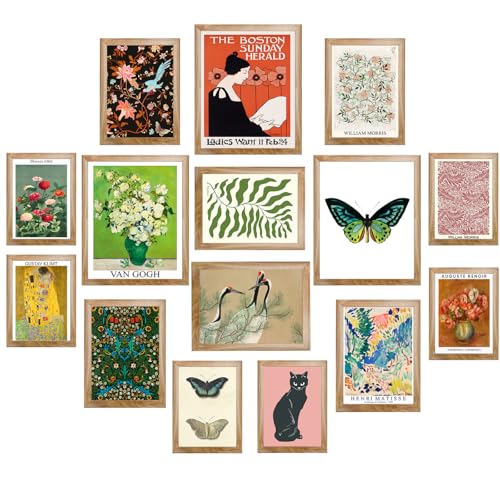 Eclectic Framed Wall Art Set of 15 (15 Count)