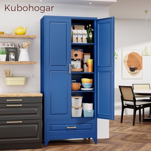75" Tall Metal Kitchen Pantry Cabinet
