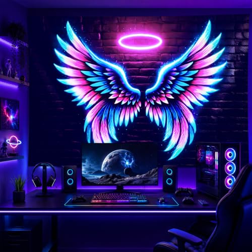 Blacklight Tapestry Angel Wings Wall Art 59 x 78 Inch