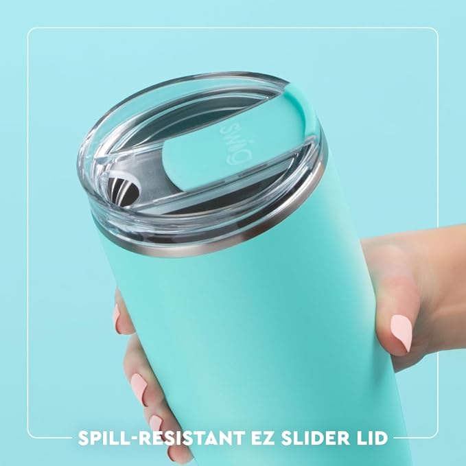 Swig Life 22oz Insulated Tumbler, Travel Coffee Tumbler with Lid, Cup Holder Friendly Travel Coffee Mug, Stainless Steel, 22 oz Tumblers, Reusable Insulated Mug with Lid (Mahjong)