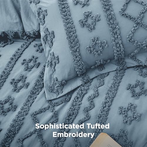 Tufted Boho Comforter Set Queen Size