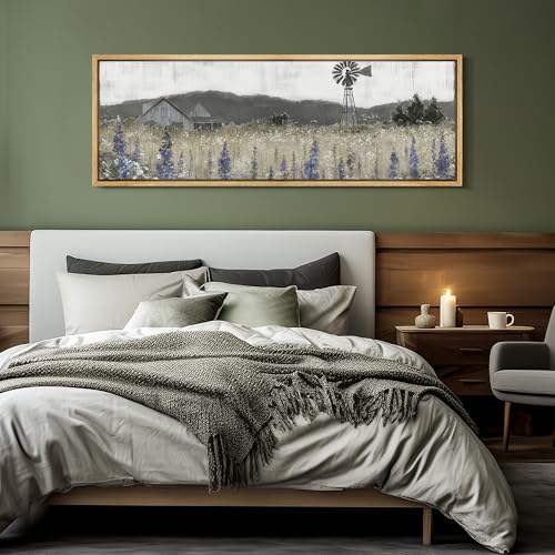 Large Framed Canvas Print Wall Art Rustic Farmhouse Landscape Barn