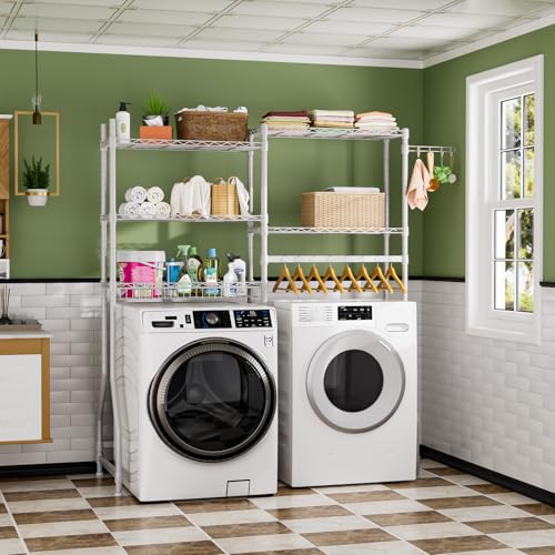 Laundry Organizer Shelves Over the Washer and Dryer Storage Shelf