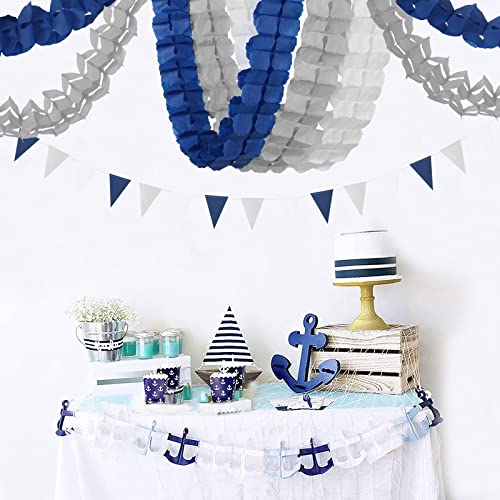Navy Blue White (12 Count)