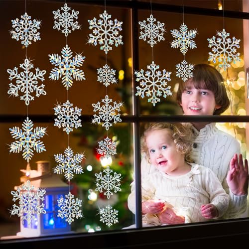 Christmas Snowflakes Ornaments Decorations for Winter Holiday (60 Count)