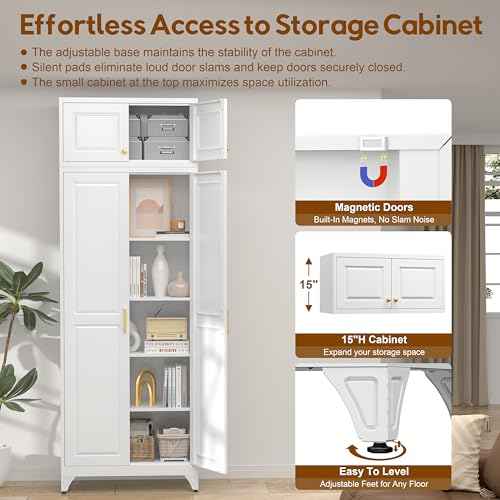 90.8" Kitchen Pantry Cabinet