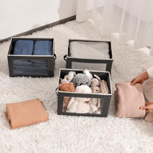 Storage Bins with Lids (3 Count)